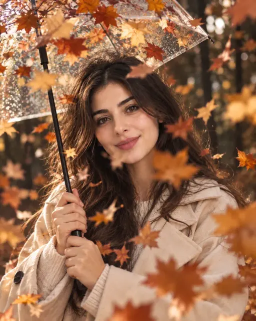 نمونهٔ خروجی قالب پرتره پاییزی در آتلیه پیکاسو