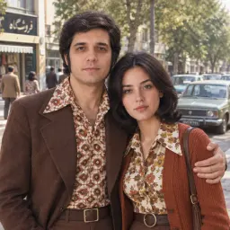 نمونهٔ خروجی قالب 1350 شمسی / 1970 میلادی در آتلیه پیکاسو