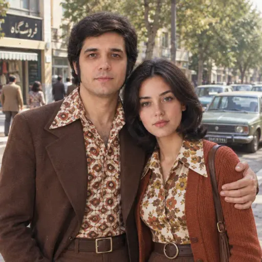 نمونهٔ خروجی قالب 1350 شمسی / 1970 میلادی در آتلیه پیکاسو
